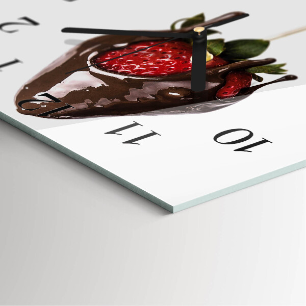 Square wall clock Chocolate