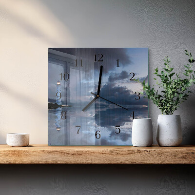 Square wall clock Lighthouse