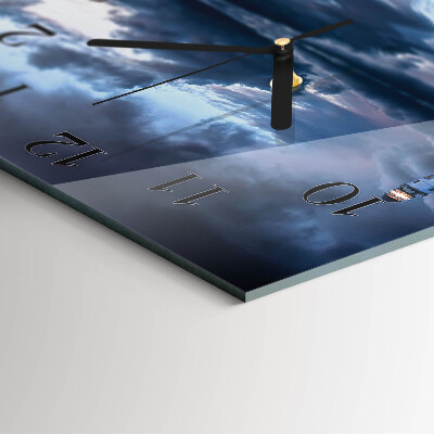 Square wall clock Lighthouse