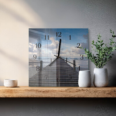 Square wall clock Bridge