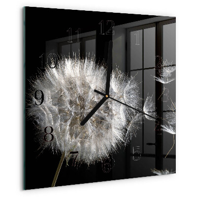 Square wall clock Dandelion