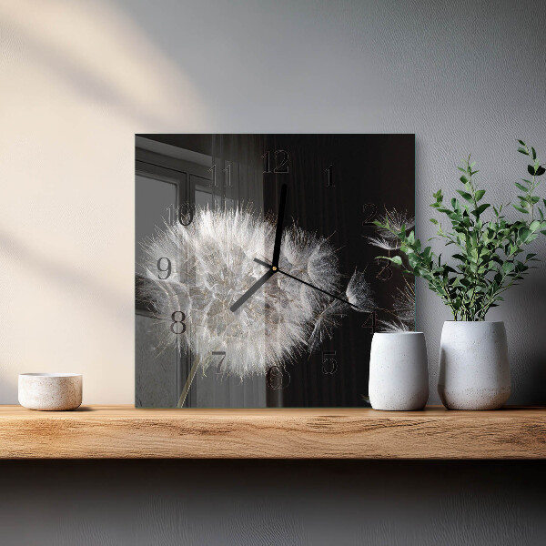 Square wall clock Dandelion