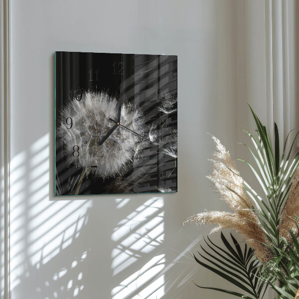 Square wall clock Dandelion