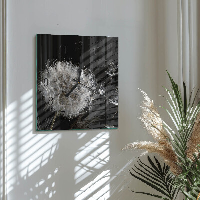 Square wall clock Dandelion
