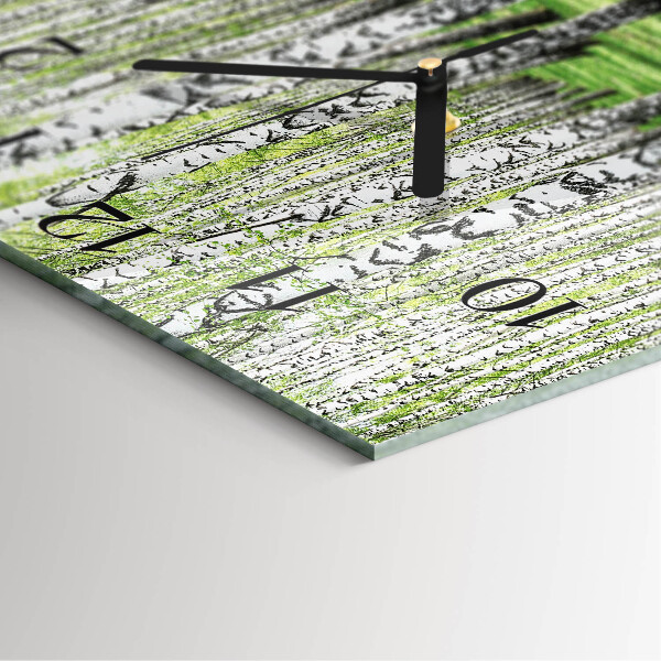 Square wall clock Birch