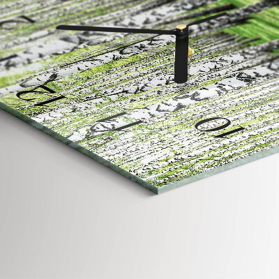 Square wall clock Birch