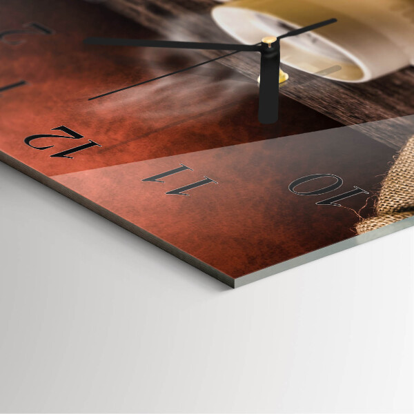 Square wall clock Coffee
