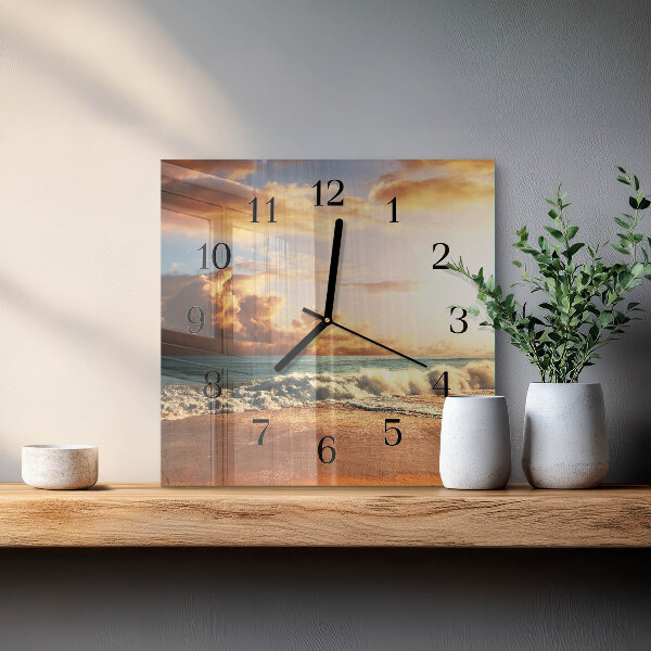 Square wall clock Sand Coast