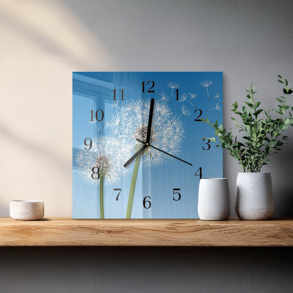 Square wall clock Dandelion