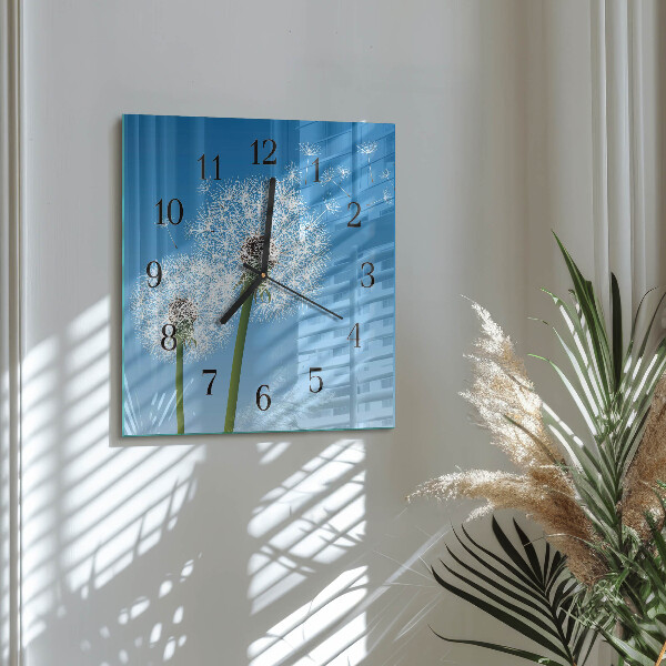 Square wall clock Dandelion