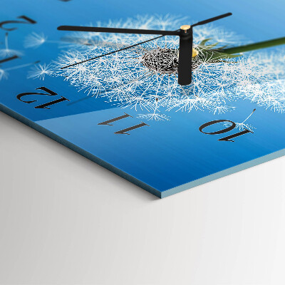 Square wall clock Dandelion