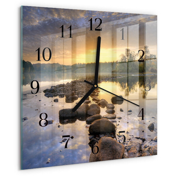 Square wall clock Lake Natura