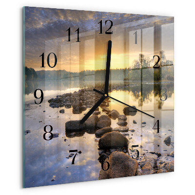 Square wall clock Lake Natura