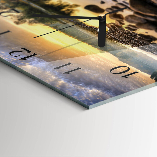 Square wall clock Lake Natura