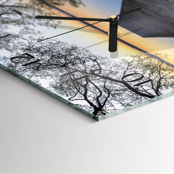 Square wall clock Dusk