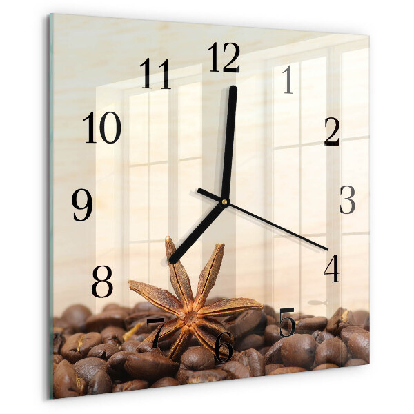 Square wall clock Coffee Beans