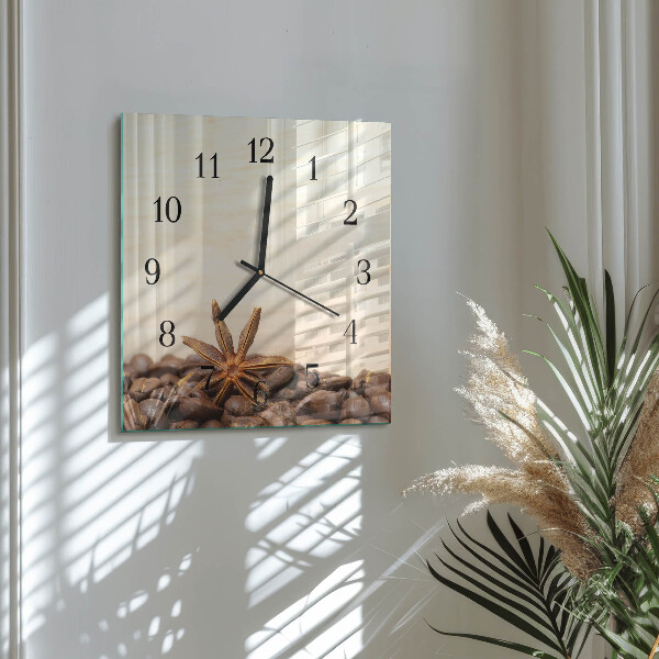 Square wall clock Coffee Beans