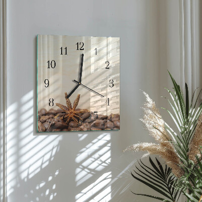 Square wall clock Coffee Beans