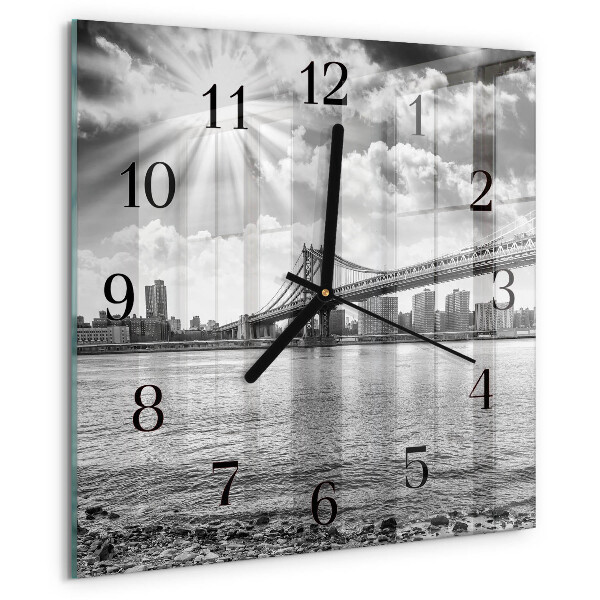Square wall clock Bridge