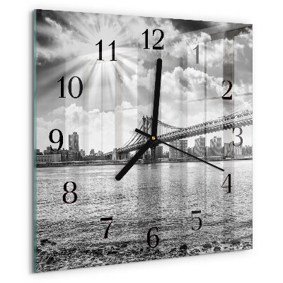 Square wall clock Bridge