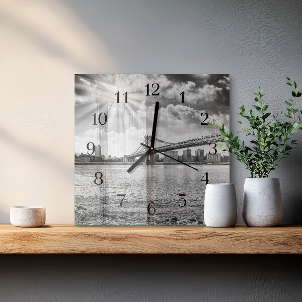 Square wall clock Bridge