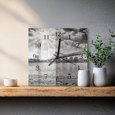 Square wall clock Bridge