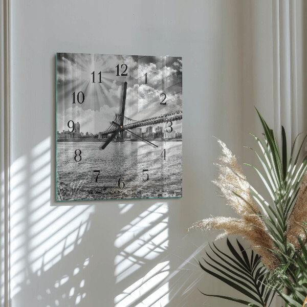 Square wall clock Bridge