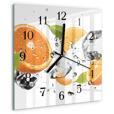 Square wall clock Oranges
