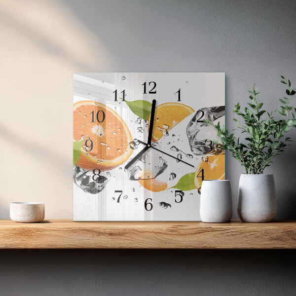 Square wall clock Oranges