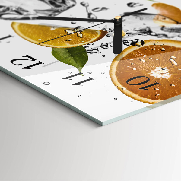 Square wall clock Oranges