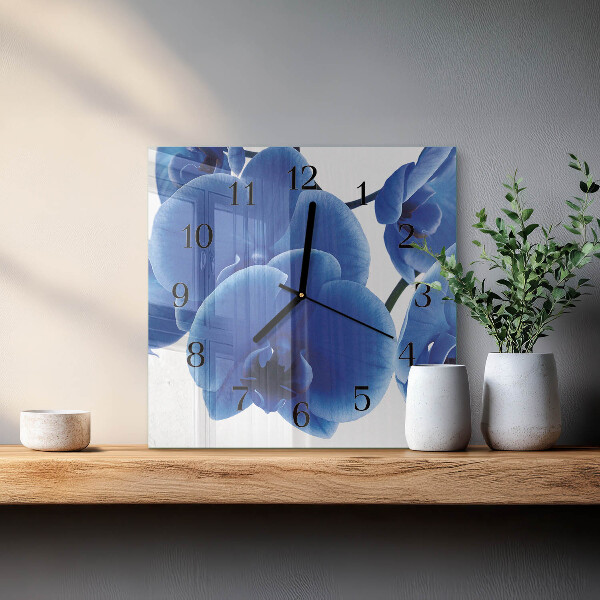 Square wall clock Orchid