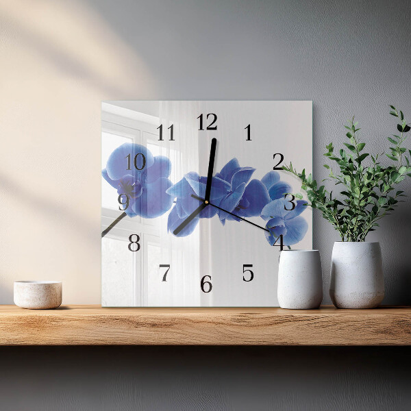 Square wall clock Orchid