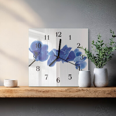 Square wall clock Orchid
