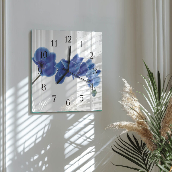 Square wall clock Orchid