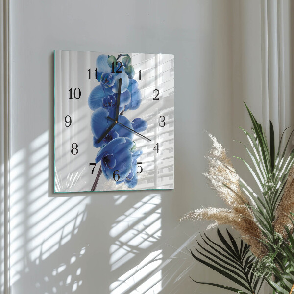 Square wall clock Orchid
