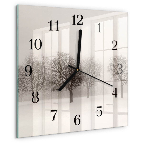 Square wall clock Winter