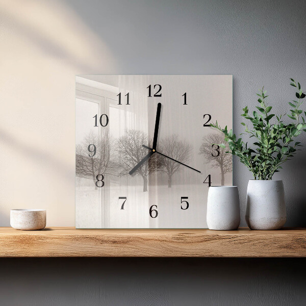 Square wall clock Winter