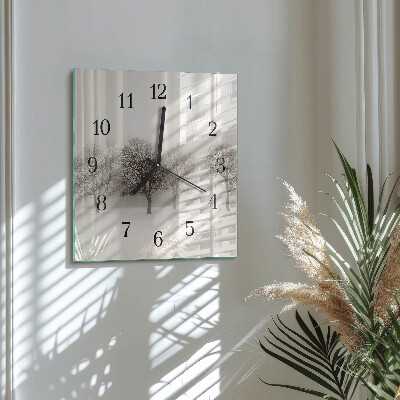 Square wall clock Winter