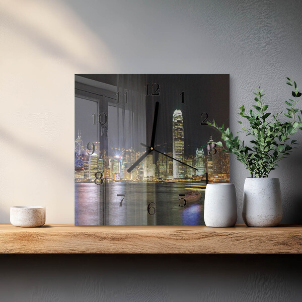 Square wall clock Horizon
