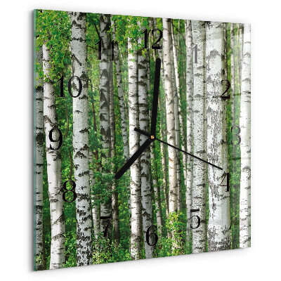 Square wall clock Birches