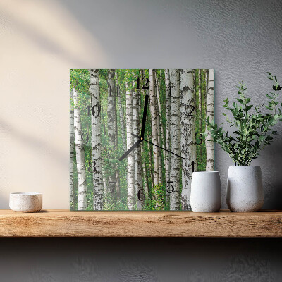 Square wall clock Birches