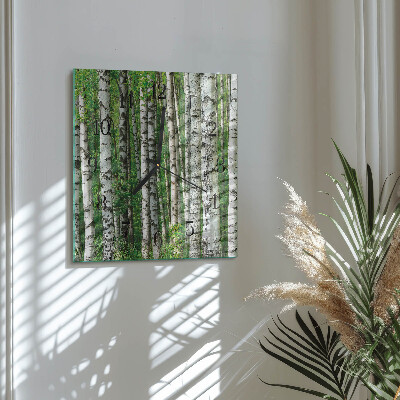 Square wall clock Birches