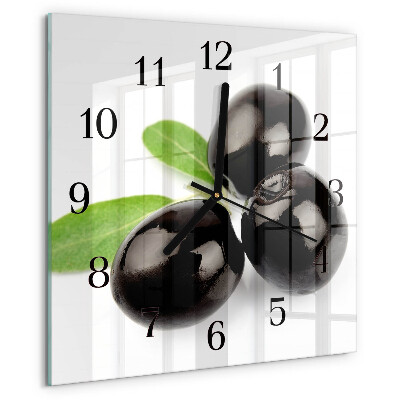 Square wall clock Olives