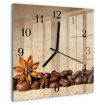 Square wall clock Coffee Beans