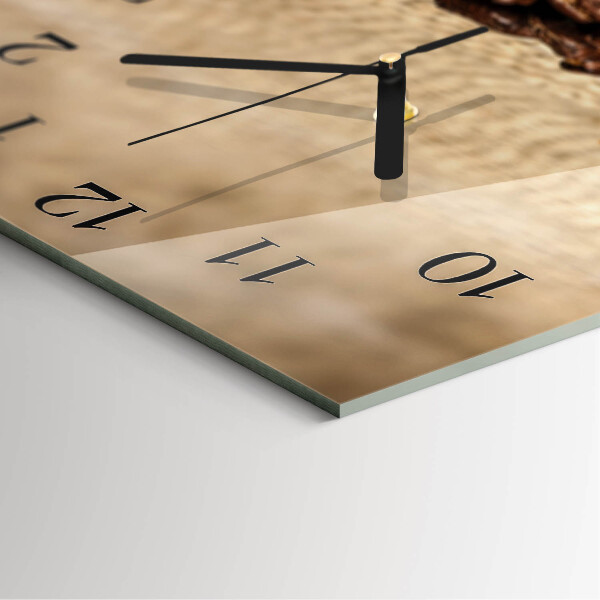 Square wall clock Coffee Beans
