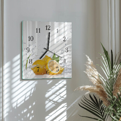Square wall clock Lemons