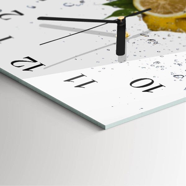 Square wall clock Lemons