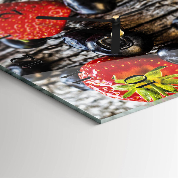 Square wall clock Blueberries