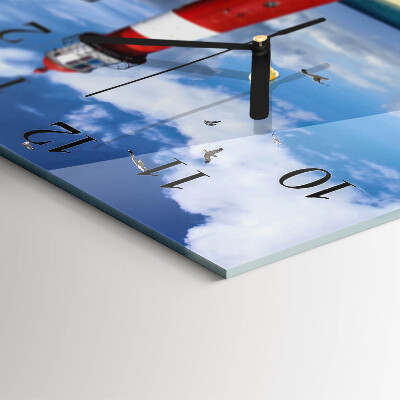 Square wall clock Lighthouse