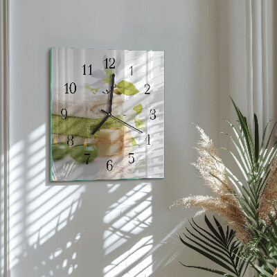 Square wall clock Spa soap